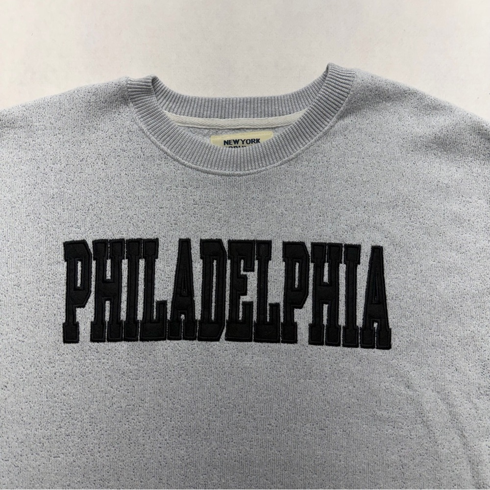 New York Popular Philadelphia Grey Pullover Sweater Women’s Size XL - Picture 2 of 6